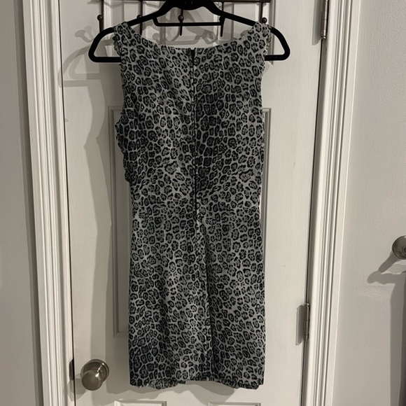 Caché Vintage Gray & Black Mesh Leopard Print Dress - Picture 6 of 11
